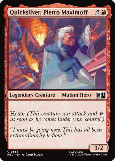Quicksilver, Pietro Maximoff (0551) [Marvel Super Heroes Commander]